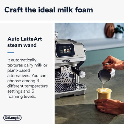 DeLonghi Cold Brew Coffee Machine, La Specialista Touch EC9455.M, Barista Style Espresso Coffee Machine with Built-in Grinder, 9 Recipes, Intuitive Touch Control, Automatic or Manual Milk Frother