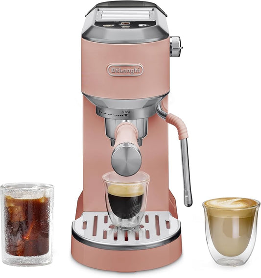 De’Longhi Dedica EC890 Espresso Machine – Stainless Steel Coffee Maker with Touch Display, Advanced Steam Wand for Cappuccino, Latte, Iced & Cold Brew Coffee