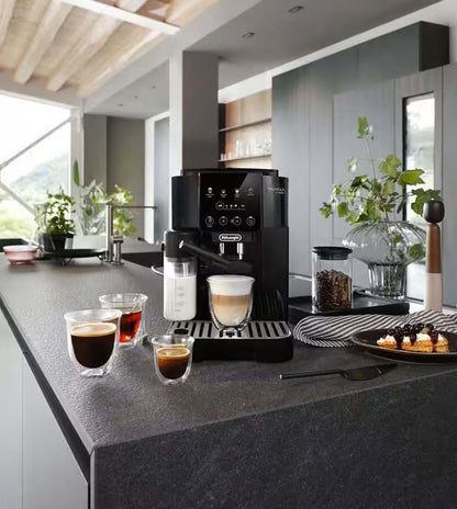 De’Longhi ECAM220.60.B Magnifica Evo Fully Automatic Coffee Machine – Bean to Cup Espresso, Latte, Milk Frother, Touch Interface, Compact Design (Black)