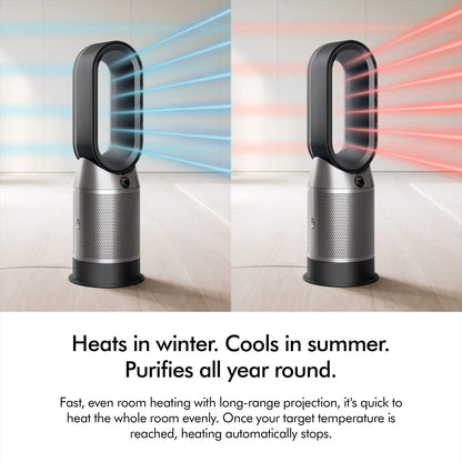 Dyson Hot & Cool HP11 Air Purifier Fan Heater  Removes 99.95% Pollutants  Cooling & Heating  With Remote Control (Black & Nickel)