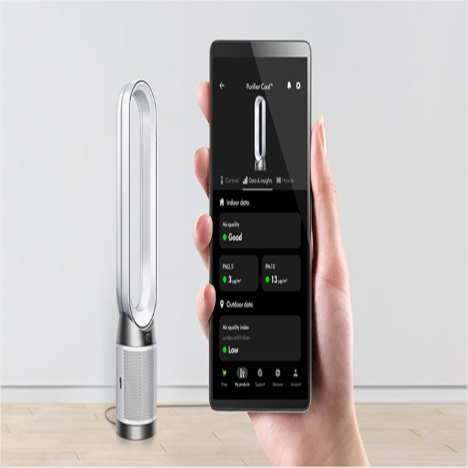 Dyson Purifier Cool PC1 TP11  Air Purifier and Cooling Fan  Captures 99.95% of Pollutants up to 0.1 Microns  Powerful Cooling with Automatic Air Purification