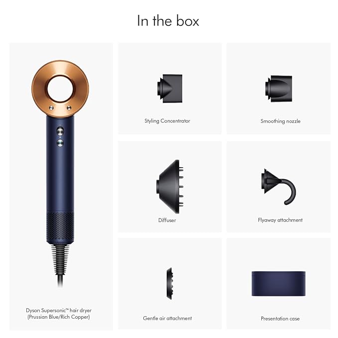 Dyson Supersonic Hair Dryer – Prussian Blue | Fast Drying, Intelligent Heat Control, Premium Gift Edition