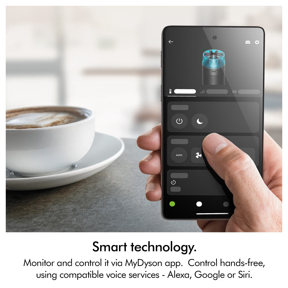 Dyson HushJet Compact Air Purifier HJ10 Removes 99.97% PM0.3 Pollutants Up to 5-Year Electrostatic Filter Life  Covers up to 1076 sq.ft.  2-Year Warranty