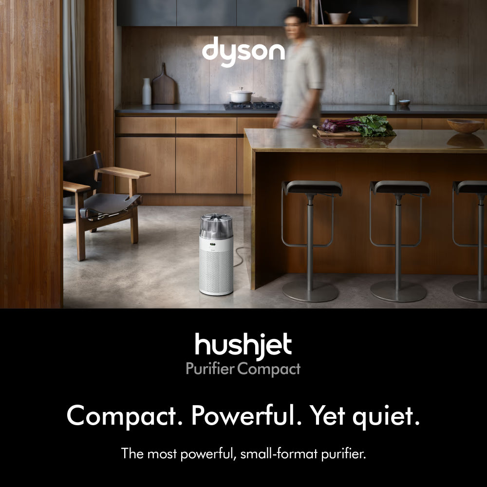 Dyson HushJet Compact Air Purifier White – Quiet & Powerful Filtration
