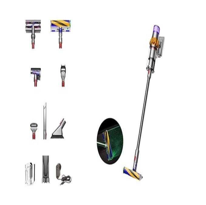 Dyson V15 Detect Cordless Vacuum Cleaner – Laser Dust Detection, 60 Min Runtime, HEPA Filter, Powerful Suction