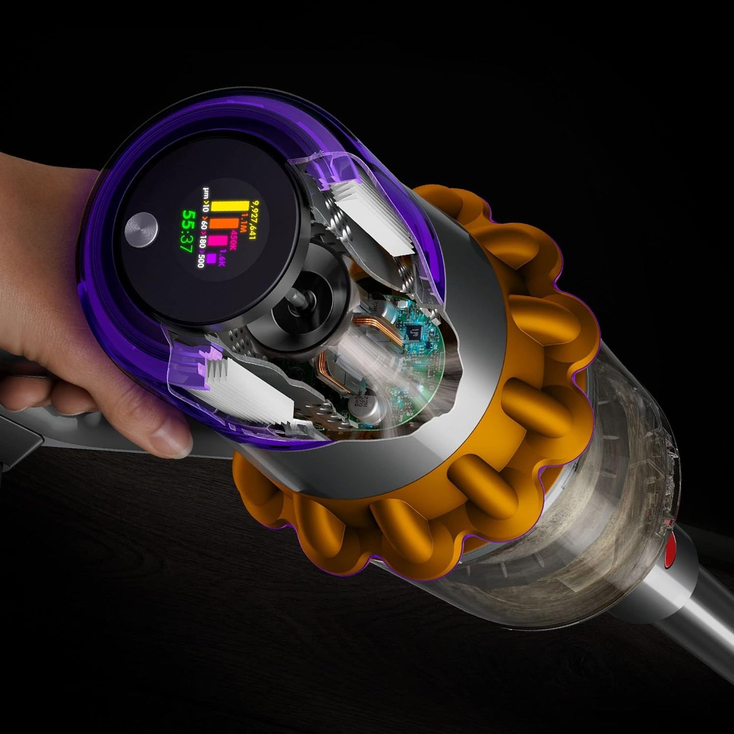 Dyson V15 Detect Cordless Vacuum Cleaner – Laser Dust Detection, 60 Min Runtime, HEPA Filter, Powerful Suction