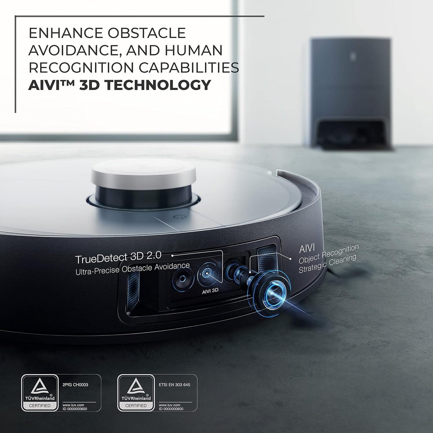 ECOVACS DEEBOT X1 Omni Robot Vacuum & Mop with Omni Station, Self-Emptying, Auto Mop Washing, Powerful Suction & AIVI 3D Navigation