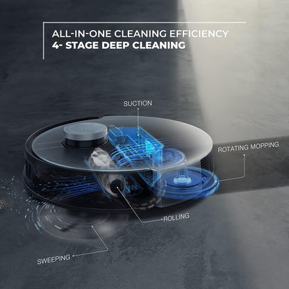 ECOVACS DEEBOT X1 Omni Robot Vacuum & Mop with Omni Station, Self-Emptying, Auto Mop Washing, Powerful Suction & AIVI 3D Navigation