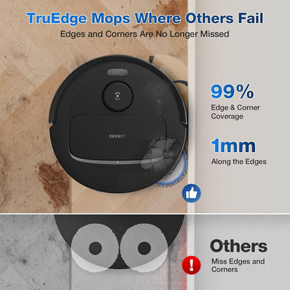 ECOVACS DEEBOT T80 OMNI – 2025 New Launch  2-in-1 Robot Vacuum & Mop  18,000 Pa Powerful Suction  6400 mAh Long-Run Battery  OZMO Roller Real-Time Mop Washing  Self-Emptying & Hot Air Drying  AI ReMop 2.0  ZeroTangle 3.0 Technology