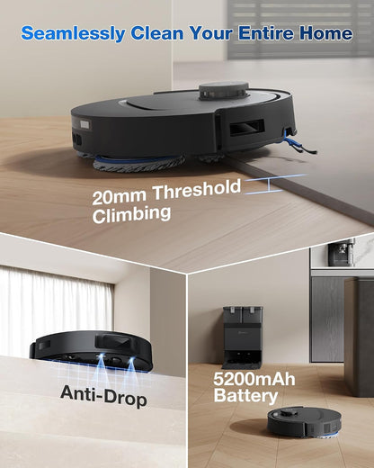 ECOVACS Deebot T30e Omni Robot Vacuum Cleaner & Mop, 2026 New Launch, 25,000 Pa Powerful Suction, Self-Empty & Self-Wash, ZeroTangle 3.0, Auto-Lift Mop, 300 Min Runtime