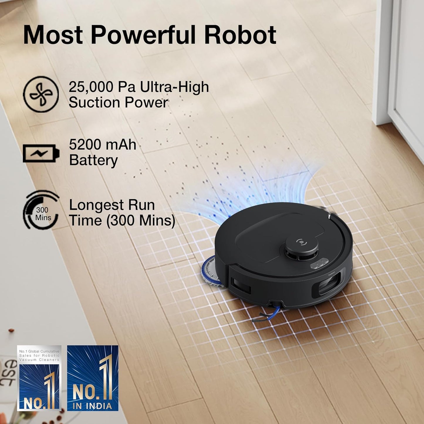 ECOVACS Deebot N50 PRO Omni Robot Vacuum & Mop (25,000Pa, Self-Empty, 300min)