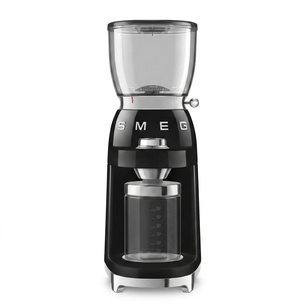 Smeg Coffee Grinder with 15 Grind Settings  Precision Conical Burr Grinder for Espresso & Drip Coffee