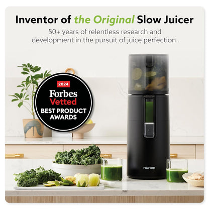 Hurom New H400 Cold Press Juicer  Premium Slow Juicer for Fruits, Vegetables & Nut Milk  Self-Feeding, Easy Clean, Ultra-Quiet