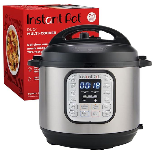 Instant Pot 321 Duo 60 6QT (5.7L) – 7-in-1 Electric Pressure Cooker, Slow Cooker, Rice Cooker, Steamer, Sauté, Yogurt Maker & Food Warmer with SS304 Stainless Steel Inner Pot