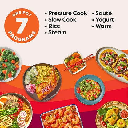 Instant Pot 321 Duo 60 6QT (5.7L) – 7-in-1 Electric Pressure Cooker, Slow Cooker, Rice Cooker, Steamer, Sauté, Yogurt Maker & Food Warmer with SS304 Stainless Steel Inner Pot