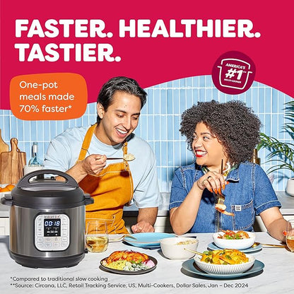 Instant Pot 321 Duo 60 6QT (5.7L) – 7-in-1 Electric Pressure Cooker, Slow Cooker, Rice Cooker, Steamer, Sauté, Yogurt Maker & Food Warmer with SS304 Stainless Steel Inner Pot