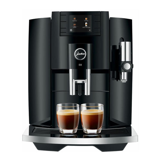 Jura E8 Automatic Coffee Machine Piano Black – Premium Bean to Cup Espresso Make