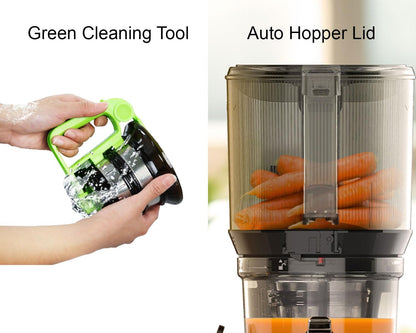 Kuvings AUTO10 Black Automatic Cold Press Juicer  Hands-Free Whole Slow Juicer with Auto Cutting, One-Touch Operation