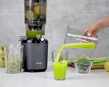 Kuvings AUTO6 Gunmetal Black Hands-Free Cold Press Juicer  Whole Fruit Cutting, JMCS Tech (10% More Juice), 12-Year Motor Warranty
