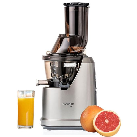 Kuvings B1700 Dark Silver Cold Press Whole Slow Juicer – Patented JMCS Technology, 10% More Juice, 240W Powerful Motor, All-in-One Fruit & Vegetable Juicer