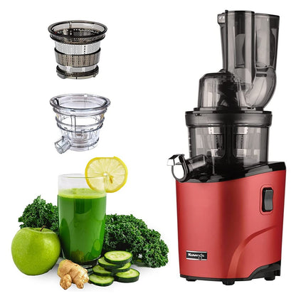 Kuvings REVO830 Cold Press Slow Juicer Red – Whole Fruit & Vegetable Juicer with Auto-Cutting Auger, Smoothie & Sorbet Maker