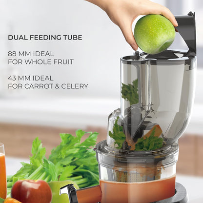 Kuvings REVO830 Cold Press Slow Juicer Red – Whole Fruit & Vegetable Juicer with Auto-Cutting Auger, Smoothie & Sorbet Maker