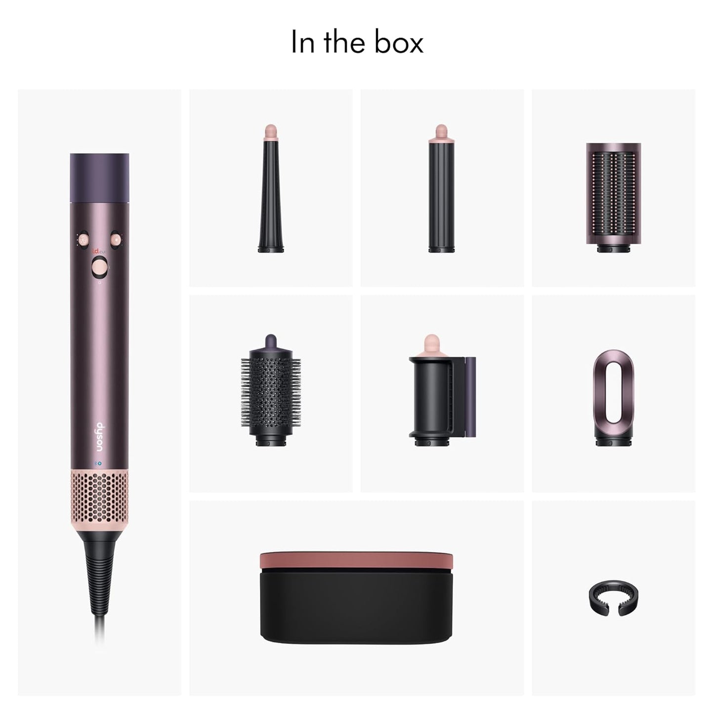 [Limited Edition] Dyson Airwrap i.d. App-Connected Intelligent 6-in-1 Hair Styler – Curl, Smooth & Shape Without Heat Damage  Jasper Plum