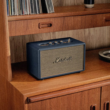 Marshall Action III Bluetooth Speaker 60W  Portable Wireless Stereo Speaker with Deep Bass, Multi-Device Connect, Midnight Blue