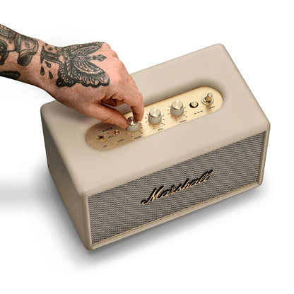 Marshall Acton III 60W Bluetooth Powered Home Speaker, Cream – Premium Wireless Stereo Speaker with Iconic Design