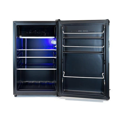 Marshall Fridge Black 4.4 Cu Ft | High Capacity Bar Fridge with Freezer for Home & Office
