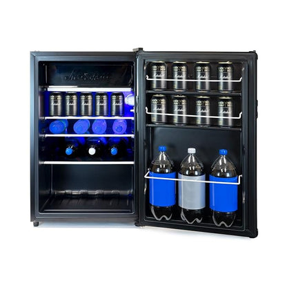 Marshall Fridge Black 4.4 Cu Ft | High Capacity Bar Fridge with Freezer for Home & Office