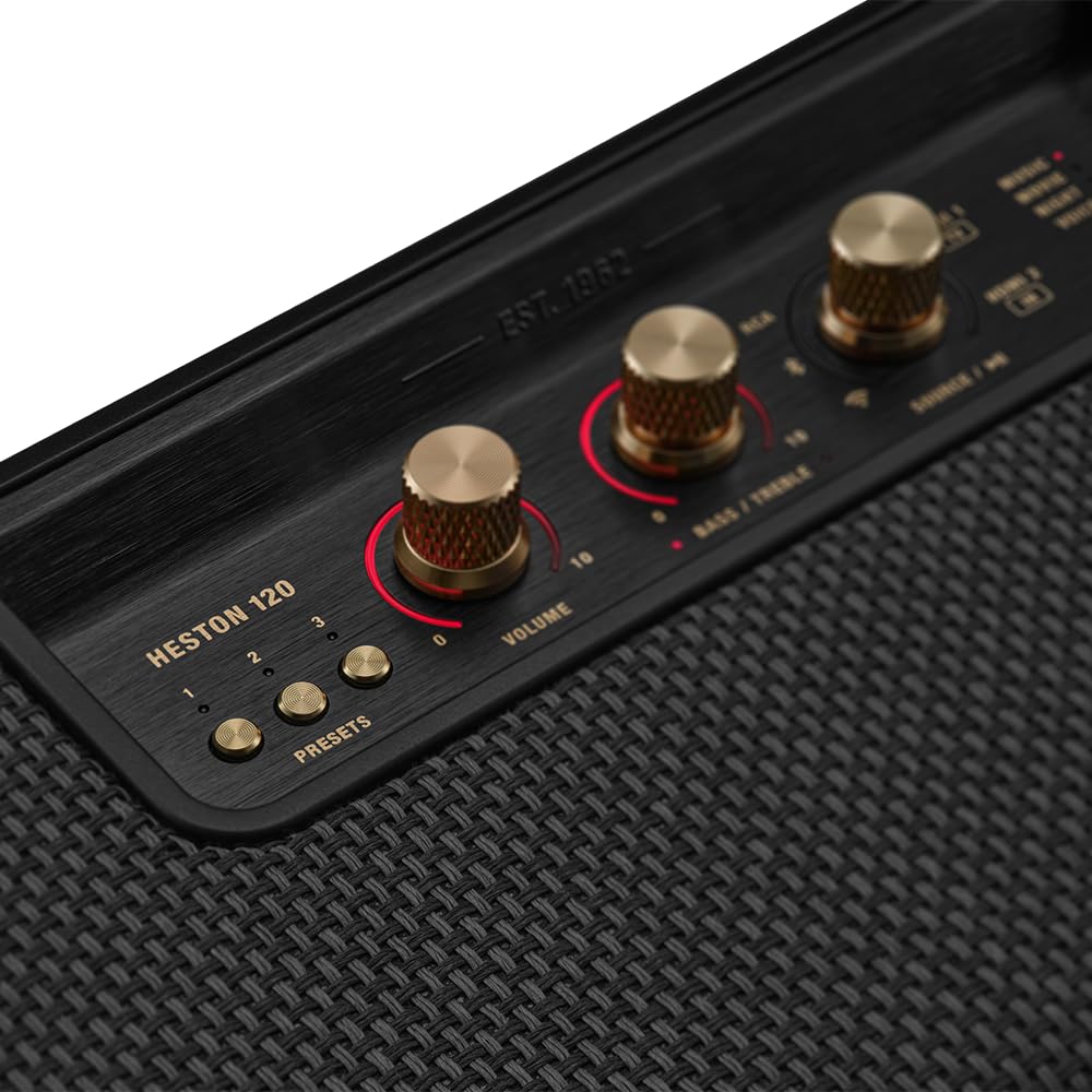 Marshall Heston 120 Dolby Atmos Soundbar with Built-in Subwoofer, Bluetooth & Wi-Fi