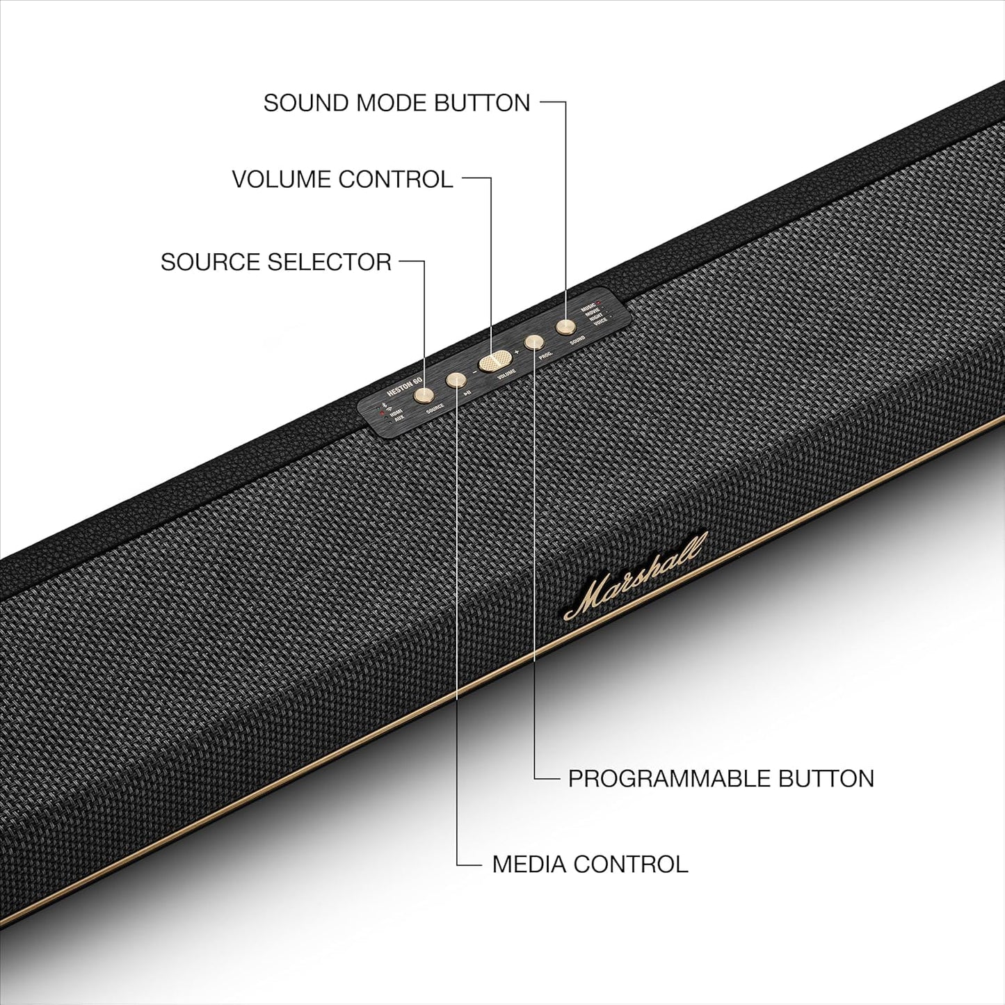 Marshall Heston 60 Soundbar with Dolby Atmos, Bluetooth & Wi-Fi – Premium Home Theater Audio