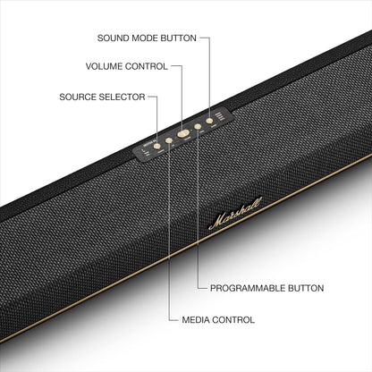 Marshall Heston 60 Soundbar with Dolby Atmos, Bluetooth & Wi-Fi – Premium Home Theater Audio