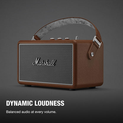 Marshall Kilburn III Portable Bluetooth Speaker – 50+ Hours Playtime, 360° Sound, IP54, Brown