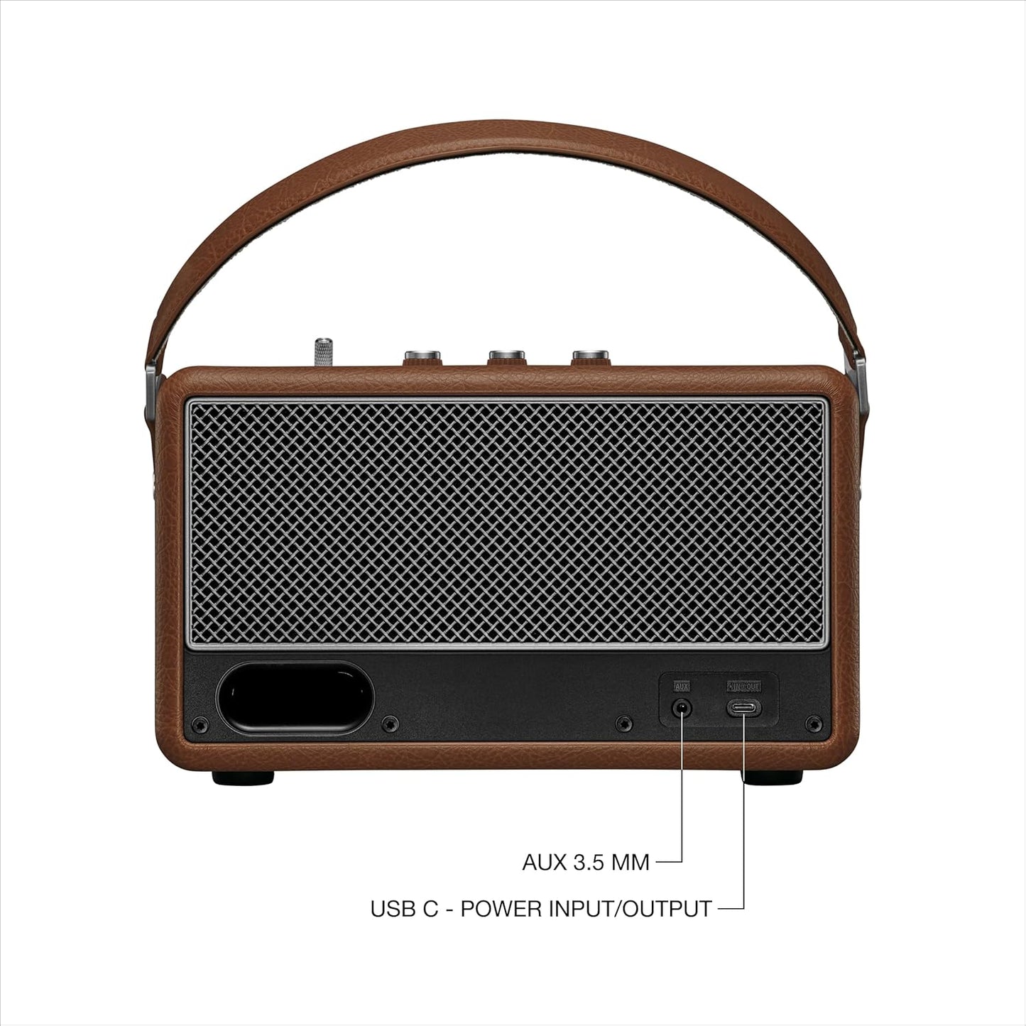 Marshall Kilburn III Portable Bluetooth Speaker – 50+ Hours Playtime, 360° Sound, IP54, Brown