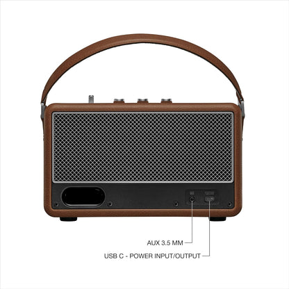 Marshall Kilburn III Portable Bluetooth Speaker – 50+ Hours Playtime, 360° Sound, IP54, Brown