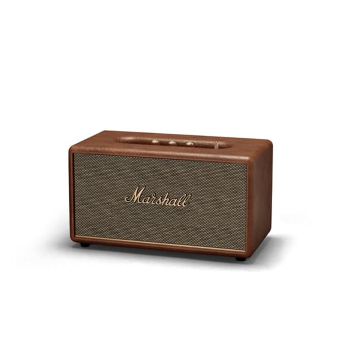 Marshall Stanmore III Wireless Bluetooth 5.2 Home Speaker with RCA & 3.5mm Wired Input, Premium Brown Finish