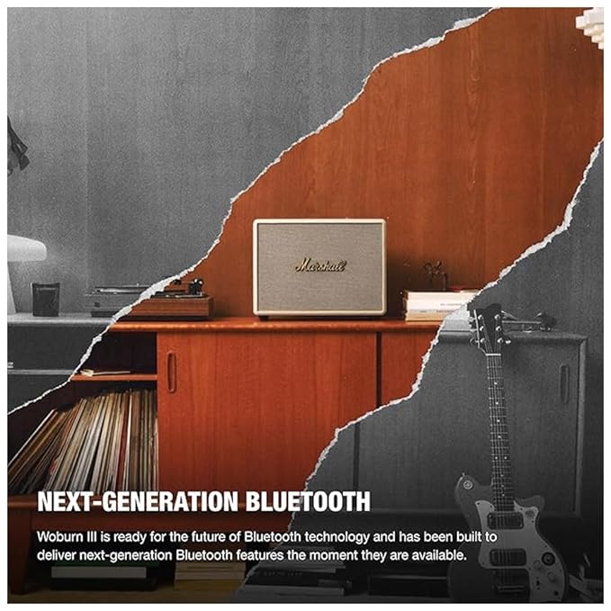 Marshall Woburn III Wireless Bluetooth Speaker (Cream) 150W Powerful Sound  Iconic Marshall Design  Multi-Room Ready