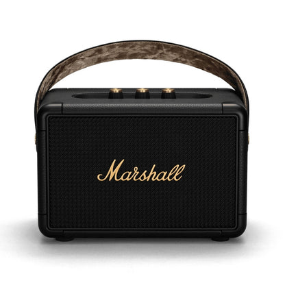 Marshall Kilburn II Portable Bluetooth Speaker with 20+ hours of portable playtime – Black & Brass.