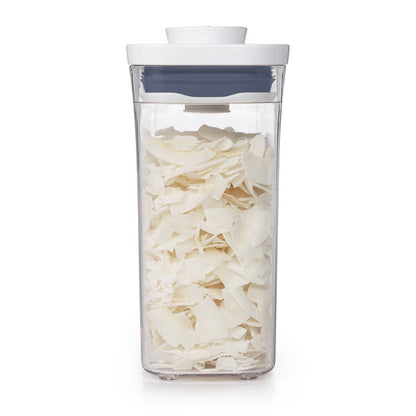 OXO Good Grips 1.2 Qt. Clear Rectangular SAN Plastic Food Storage Container with White POP Lid