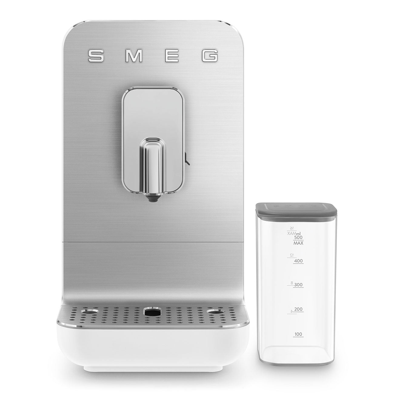 SMEG BCC13WHMEU Automatic Coffee Machine White – Collezione Style, Built-In Grinder, Integrated Milk System, 19-Bar Pump, 5 Coffee & 4 Milk Drinks, Compact Design