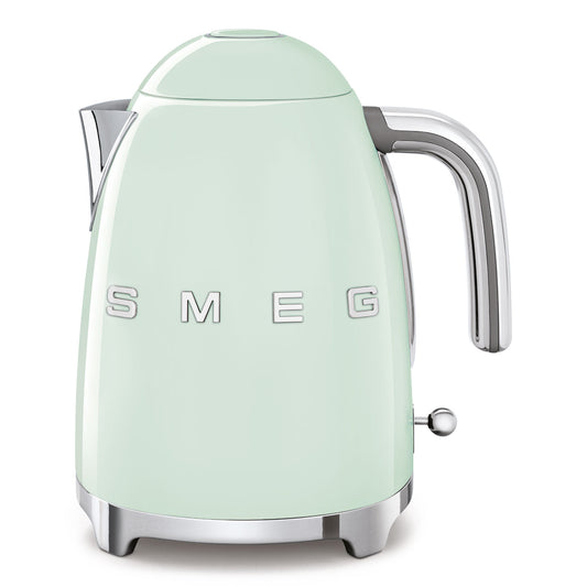 SMEG KLF03 Electric Kettle 1.7L Pastel Green – 50’s Retro Style, 2400W Fast Boil, Stainless Steel Body, Premium Italian Design