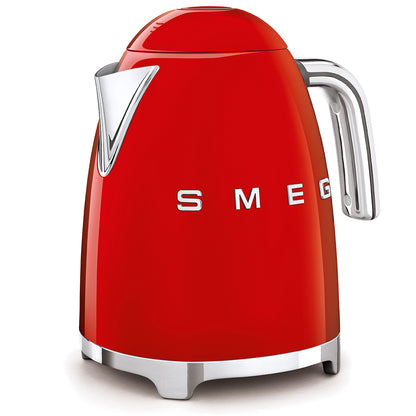SMEG KLF03 Electric Kettle 1.7L Red – 50’s Retro Style, 2400W Fast Boil, Stainless Steel Body, Premium Italian Design