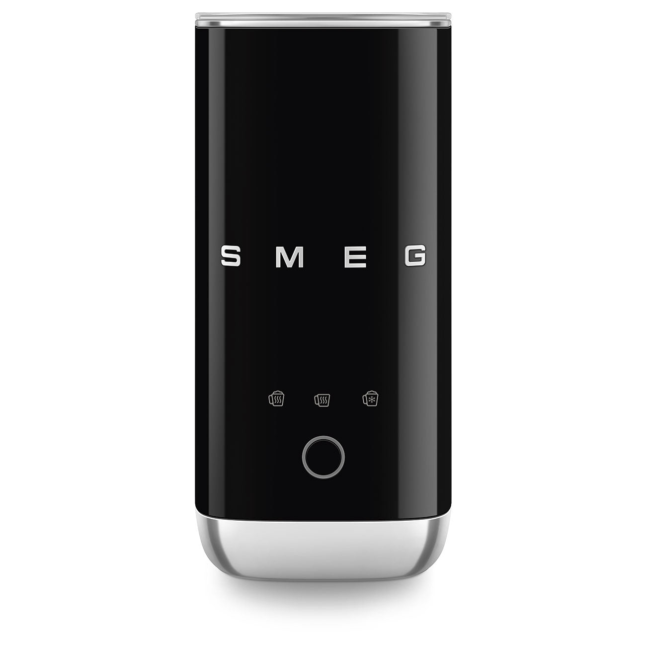 SMEG MFF02BLEU Milk Frother Black – 50’s Retro Style, Hot & Cold Milk Foam, Ceramic Non-Stick, Easy-Clean, Multifunctional