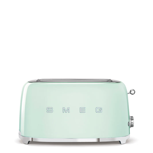 SMEG TSF02 2-Slice Extra-Wide Toaster Pastel Green – 50’s Retro Style, 6 Toasting Levels, Defrost, Reheat & Bagel Functions, Extra-Long Slots, Premium Italian Design