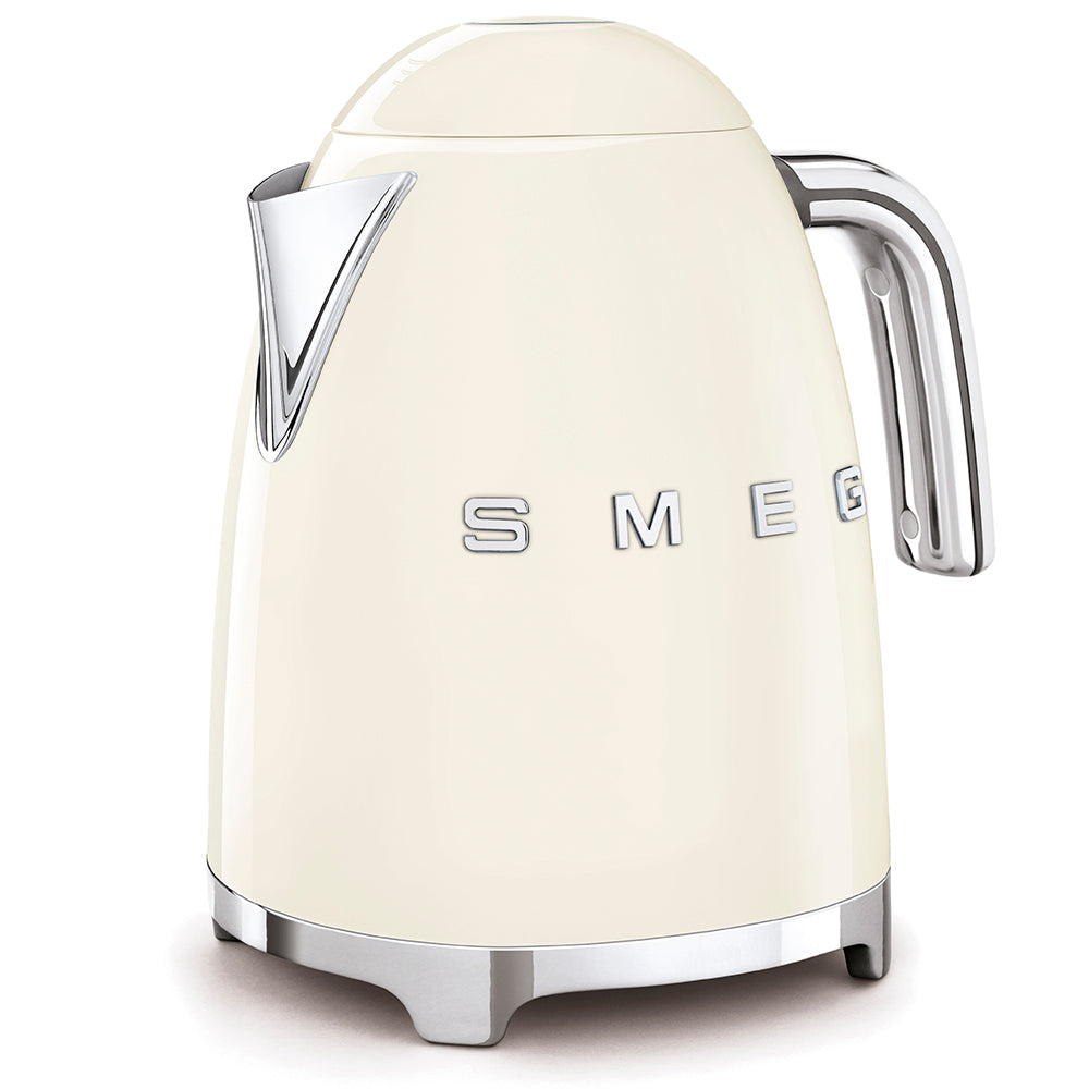 SMEG KLF03 Electric Kettle 1.7L Cream – 50’s Retro Style, 2400W Fast Boil, Stainless Steel Body, Premium Italian Design