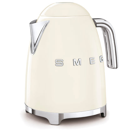SMEG KLF03 Electric Kettle 1.7L Cream – 50’s Retro Style, 2400W Fast Boil, Stainless Steel Body, Premium Italian Design