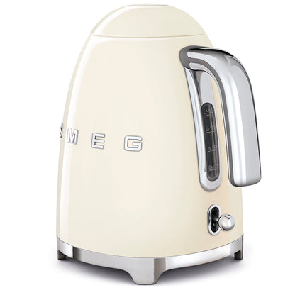 SMEG KLF03 Electric Kettle 1.7L Cream – 50’s Retro Style, 2400W Fast Boil, Stainless Steel Body, Premium Italian Design
