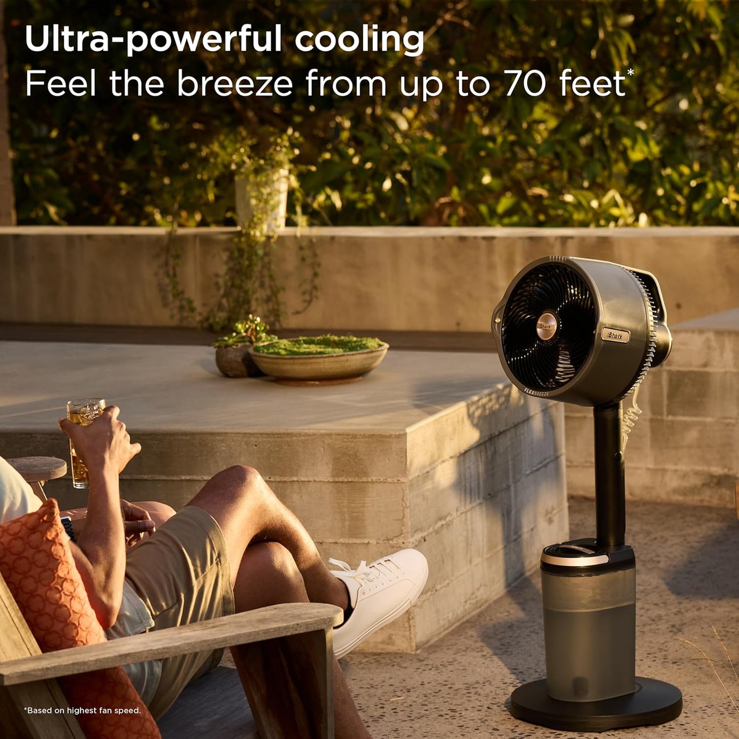 Shark FlexBreeze Pro Mist FA300EU Indoor & Outdoor Fan  Cordless & Corded Misting Pedestal Tabletop Fan